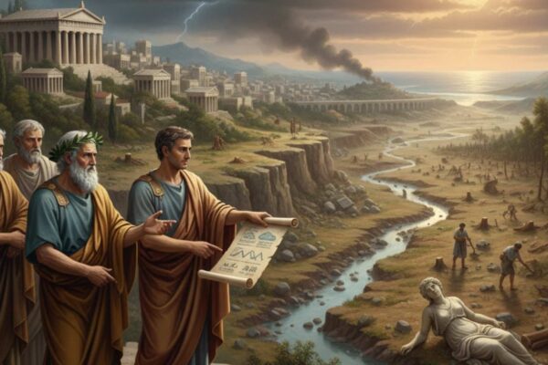 Gregos e romanos já percebiam impactos humanos no clima antigo (Imagem: Gerada por IA/ Gemini)