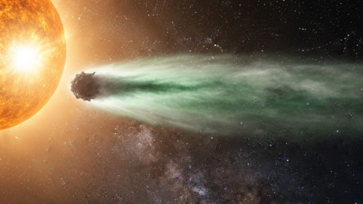 Imagens do 3I/Atlas revelam atividade cometária e afastam teorias. (Imagem: Gerada por IA/ Gemini)