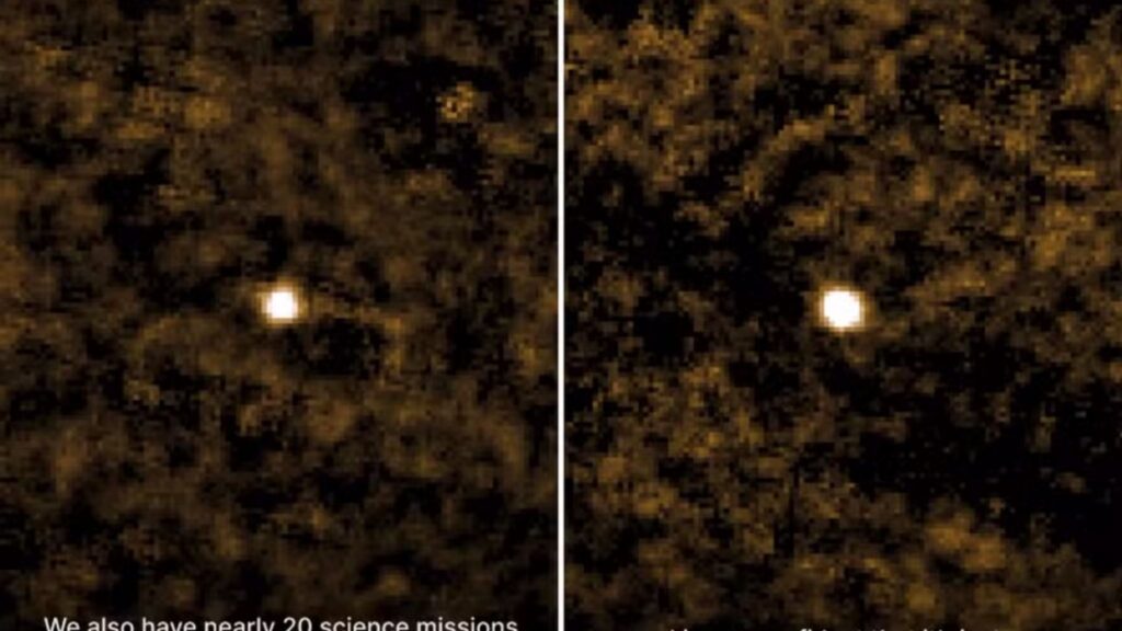 Novo registro do 3I/Atlas confirma origem natural e sem riscos. (Imagem: Divulgação/ NASA)
