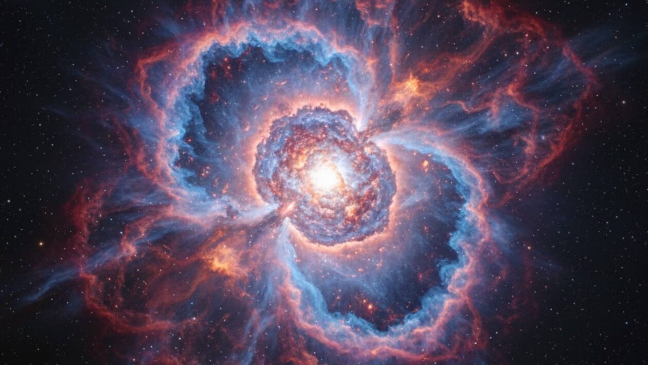 Cientistas registram pela primeira vez o nascimento de uma supernova (Imagem: Gerada por IA/ Gemini)