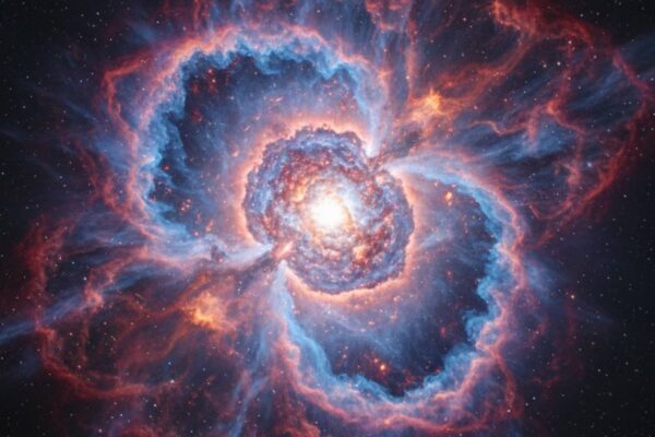 Cientistas registram pela primeira vez o nascimento de uma supernova (Imagem: Gerada por IA/ Gemini)