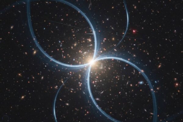 Quasares-lentes revelam galáxias ocultas com precisão inédita. (Imagem: Gerada por IA/ Gemini)