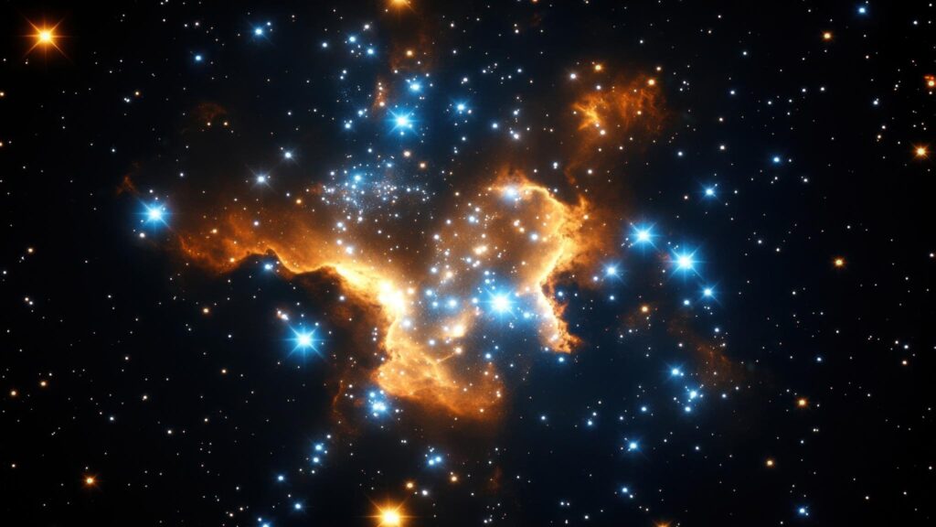 Nova descoberta mostra química vital acontecendo em gelo espacial (Imagem: NunDigital via Canva)
