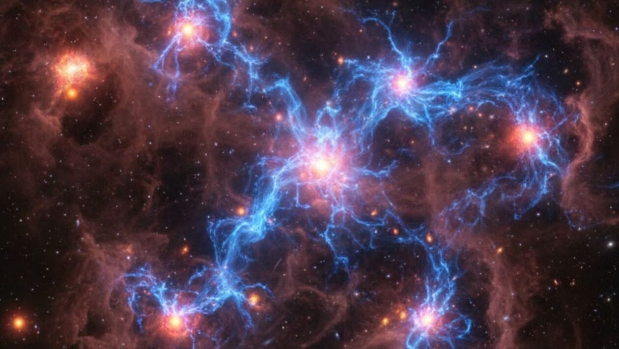 Radiação UV inesperada muda o entendimento sobre o nascimento de estrelas (Imagem: Gerada por IA/ Gemini)