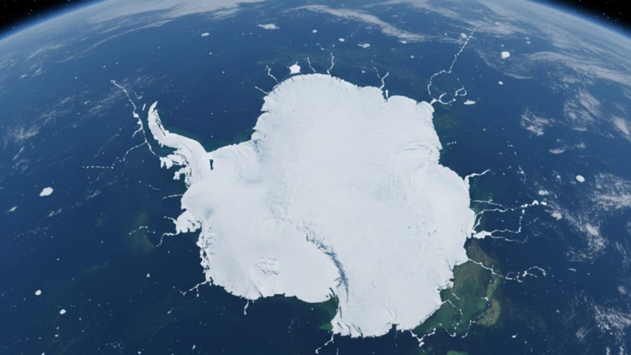 Gelo antártico em 2025 atinge mínima histórica e preocupa cientistas (Imagem: Gerada por IA/ Gemini)