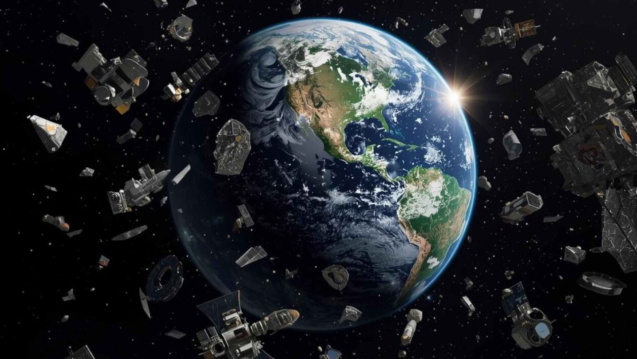 Risco de colisão une EUA e China em cooperação inédita no espaço (Imagem: Gerada por IA/ Canva Pro)