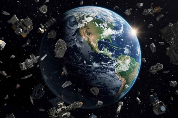 Risco de colisão une EUA e China em cooperação inédita no espaço (Imagem: Gerada por IA/ Canva Pro)