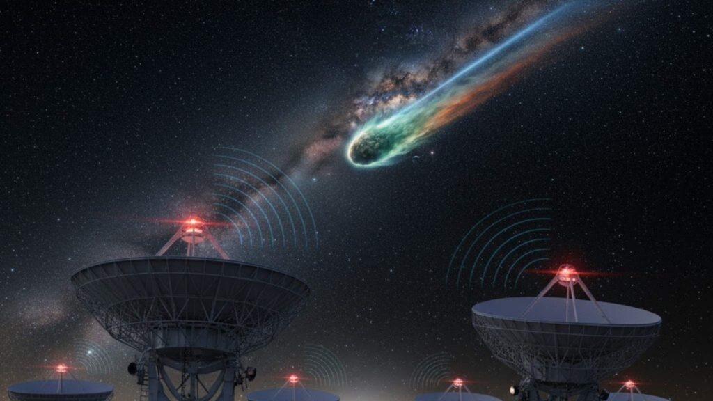 Mistério resolvido: sinal do 3I/ATLAS tem origem natural (Imagem: Gerada por IA/ Gemini)
