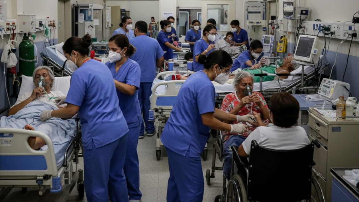 Surto de Influenza A pressiona hospitais da capital fluminense. (Foto: Gerada por IA via Gemini)