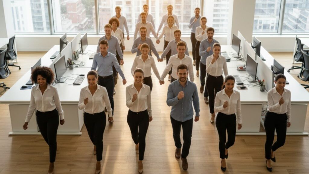 Afinidade entre colegas aumenta sintonia natural. (Foto: Gerada por IA via Gemini)