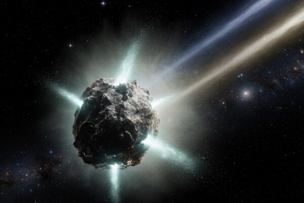 3I/ATLAS desafia cientistas com jatos de gelo e metais raros (Imagem: Fala Ciência via Gemini)