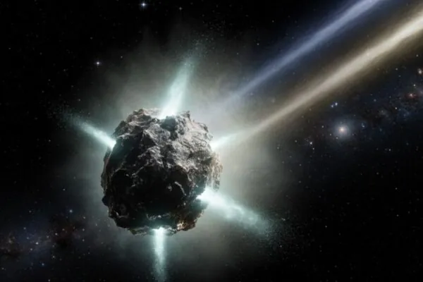 3I/ATLAS desafia cientistas com jatos de gelo e metais raros (Imagem: Fala Ciência via Gemini)