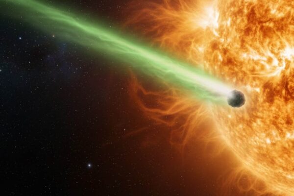 3I/ATLAS exibe núcleo rígido e ondas de rotação aceleradas no espaço. (Imagem: Gerada por IA/ Gemini)