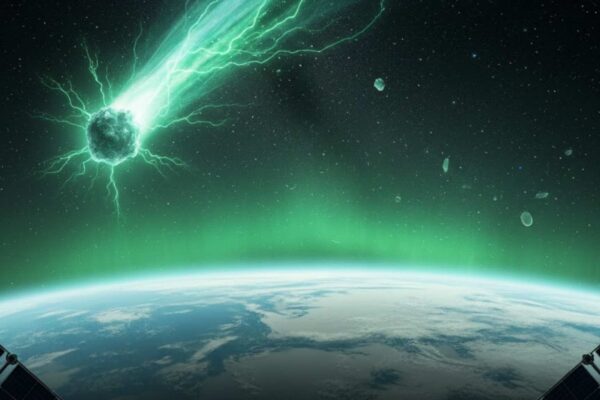 Cometa 3I/ATLAS emite raios X, fenômeno inédito em visitantes interestelares (Imagem: Gerada por IA/ Gemini)