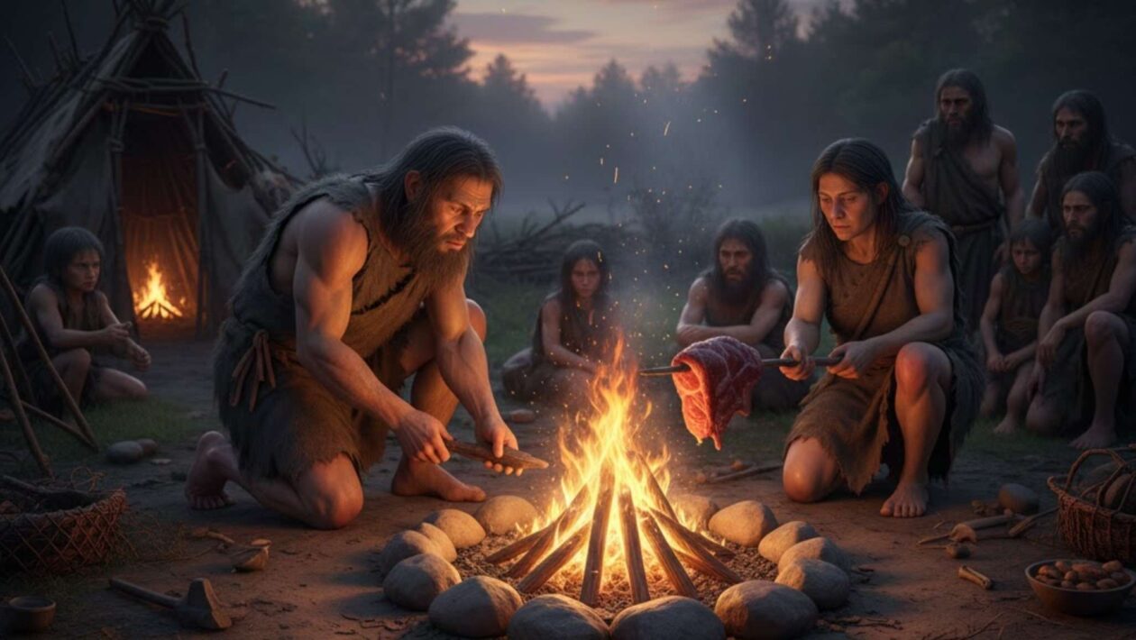 Neandertais dominavam fogo propositalmente há 400 mil anos (Imagem: Gerada por IA/ Gemini)