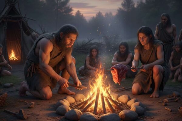 Neandertais dominavam fogo propositalmente há 400 mil anos (Imagem: Gerada por IA/ Gemini)