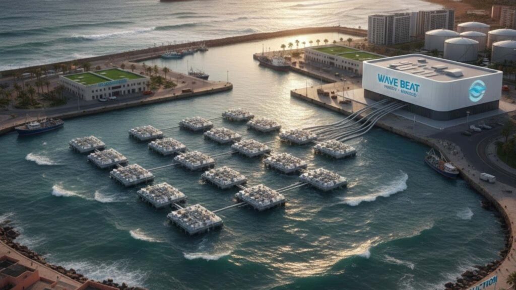 Startup marroquina transforma ondas do mar em energia previsível. (Imagem: Gerada por IA/ Gemini)