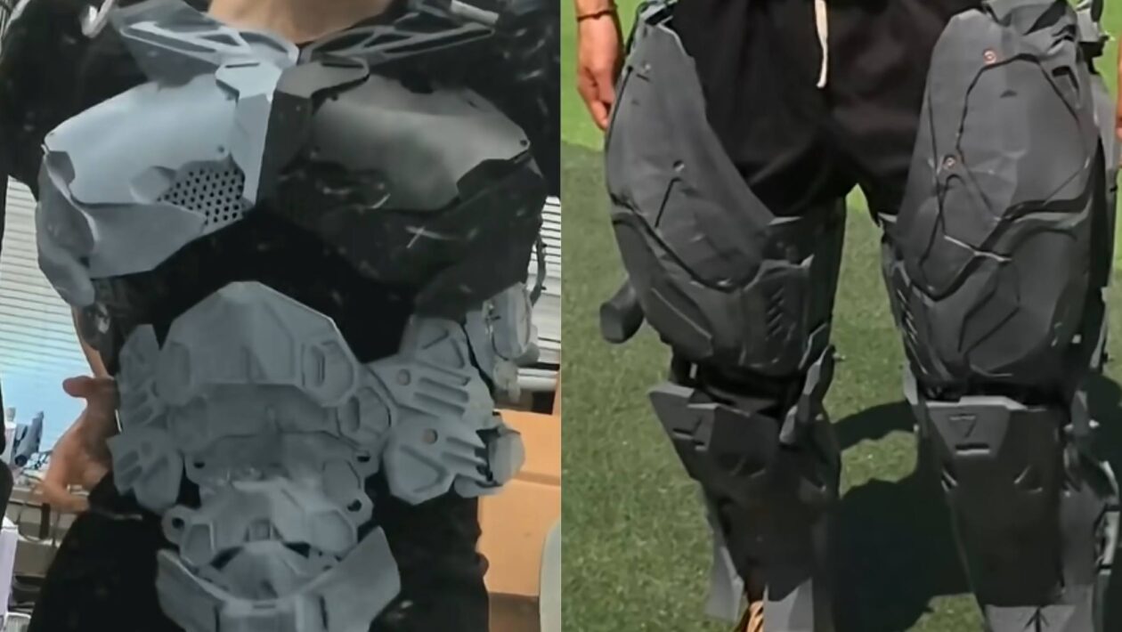 Estudante cria exoesqueleto funcional com comando de voz (Créditos: International Channel Shanghai)