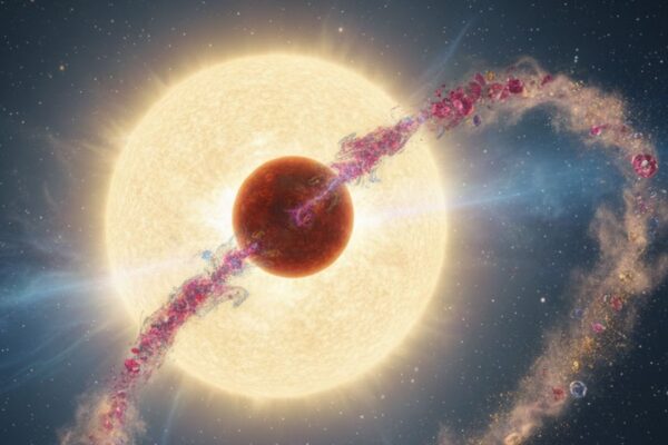 Exoplaneta Tylos revela cauda dupla e escape atmosférico extremo (Imagem: Fala Ciência via Gemini)