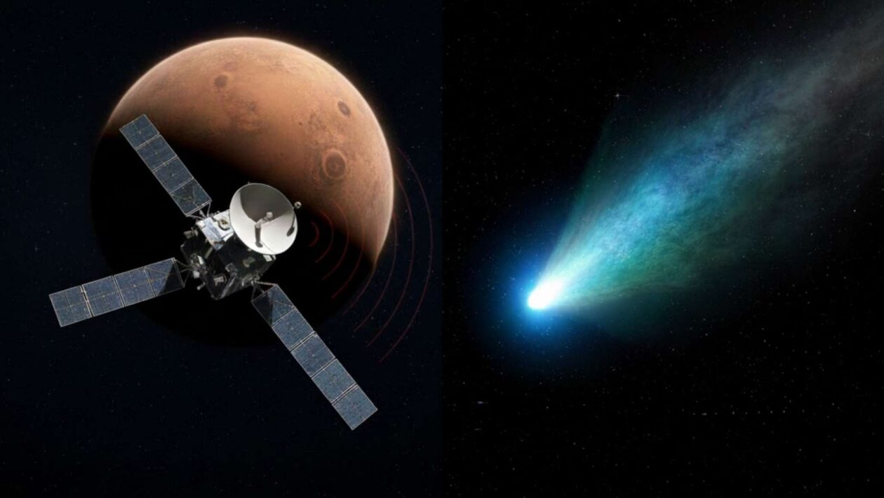 MAVEN enfrenta falha temporária sem interferência do 3I/ATLAS (Imagem: Fala Ciência via Gemini)