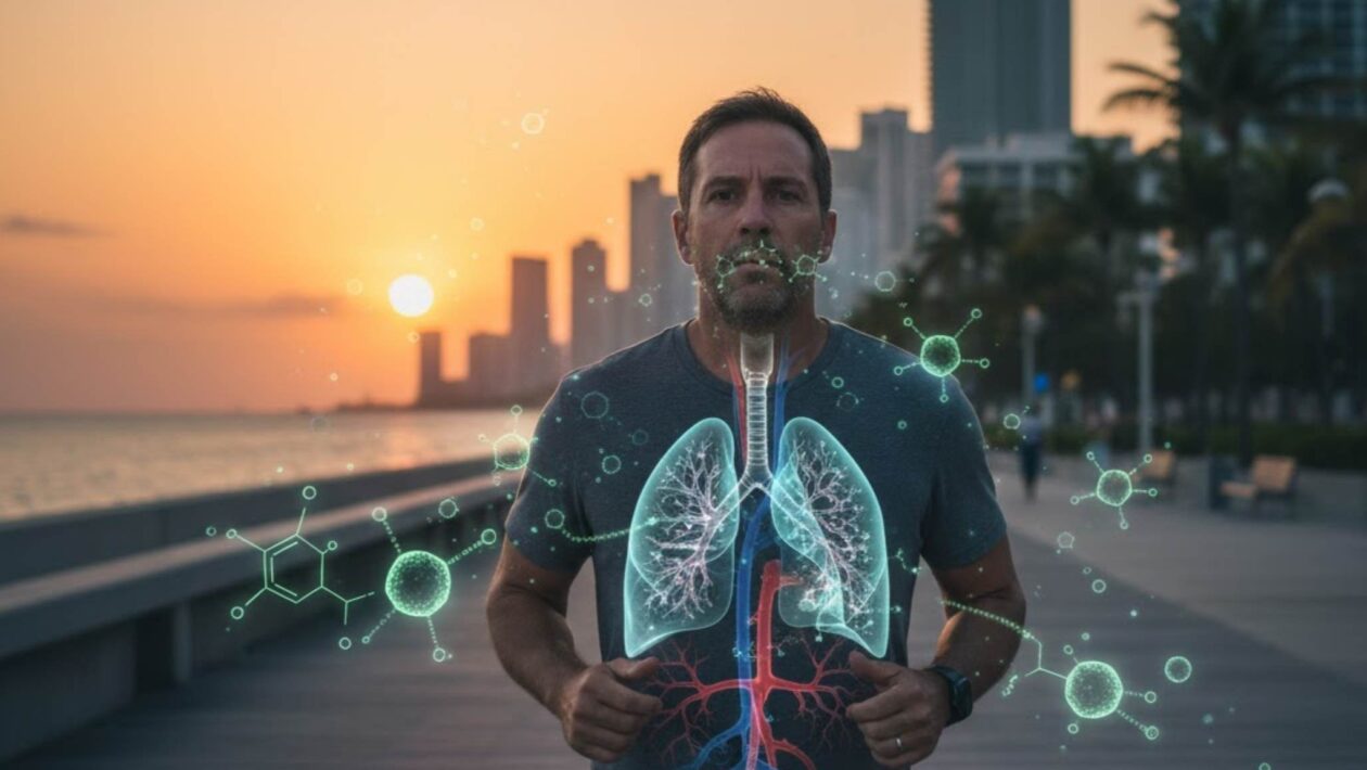 PFAS invisíveis no ar do sul da Flórida representam risco à saúde. (Imagem: Gerada por IA/ Gemini)