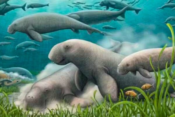 Peixes-boi pré-históricos se alimentavam de ervas marinhas. (Foto: Reprodução / Alex Boersma)