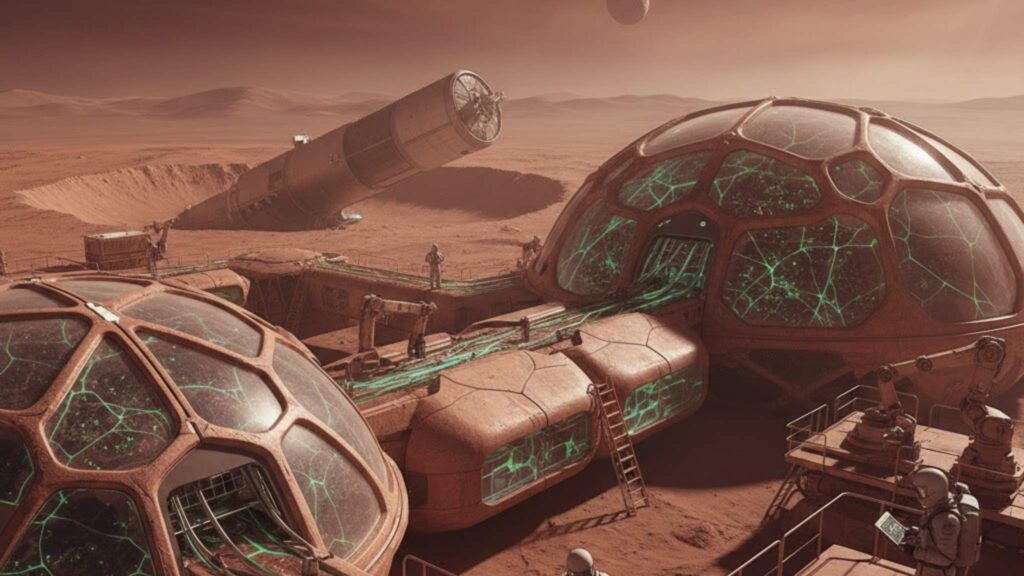 Nova técnica biológica aproxima a humanidade de colonizar Marte (Imagem: Gerada por IA/ Gemini)
