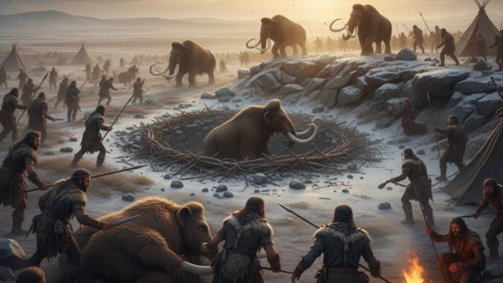 Vestígios em Nesher Ramla mostram caçadas pequenas e pouco coordenadas. (Imagem: Gerada por IA/ Gemini)