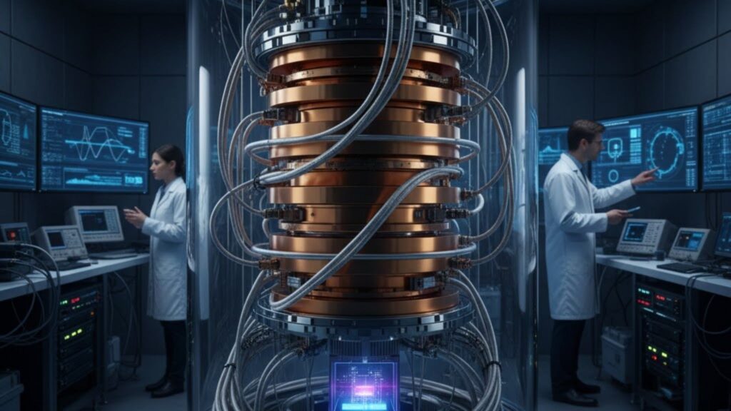 Transmons ajustados reduzem falhas em medições quânticas avançadas. (Imagem: Gerada por IA/ Gemini)