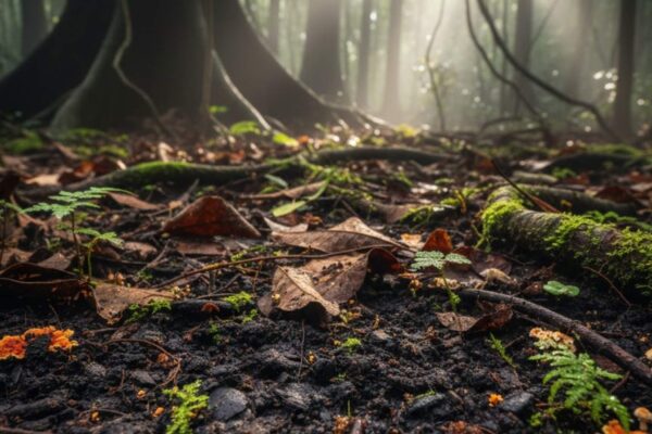 Amazônia concentra mais da metade do carbono orgânico do solo brasileiro (Imagem: Gerada por IA/ Gemini)