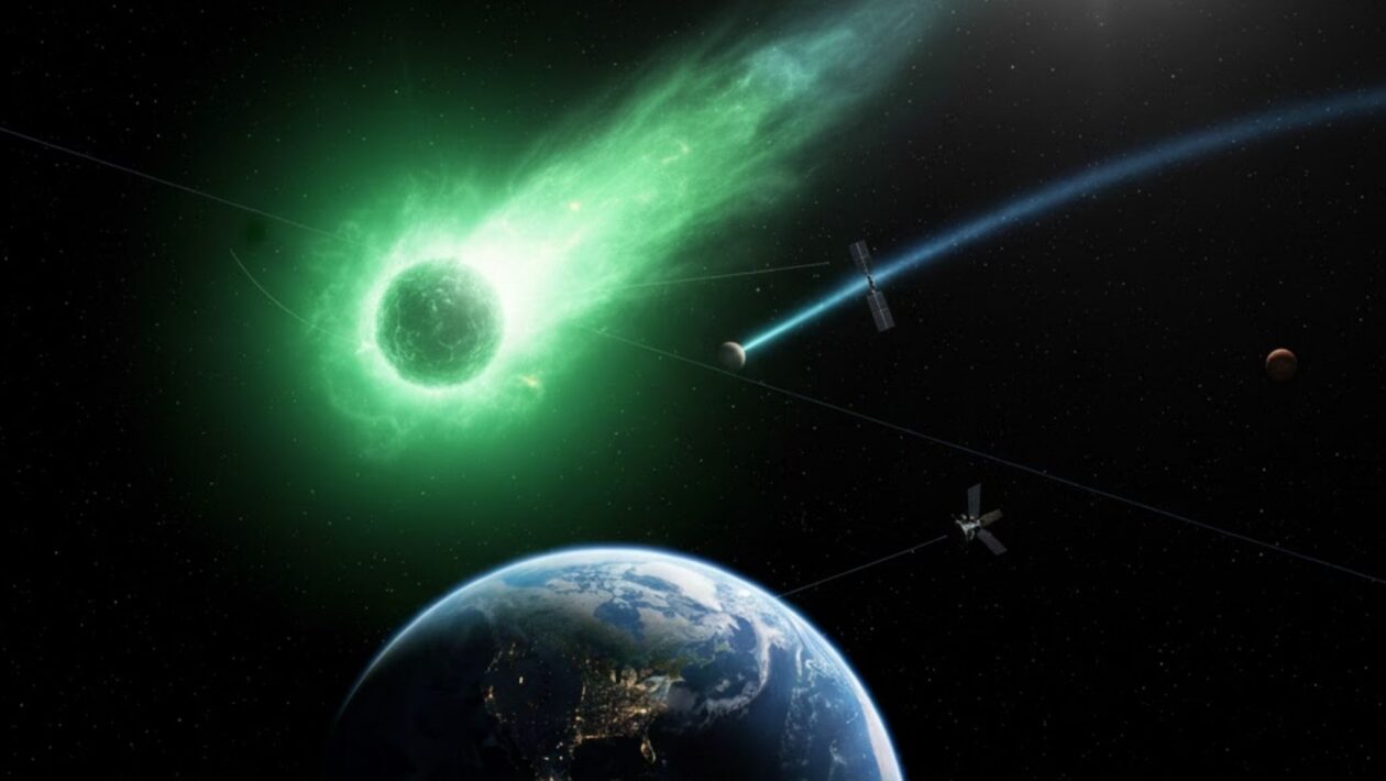 Cometa 3I/ATLAS se aproxima da Terra a 270 milhões de km (Imagem: Fala Ciência via Gemini)