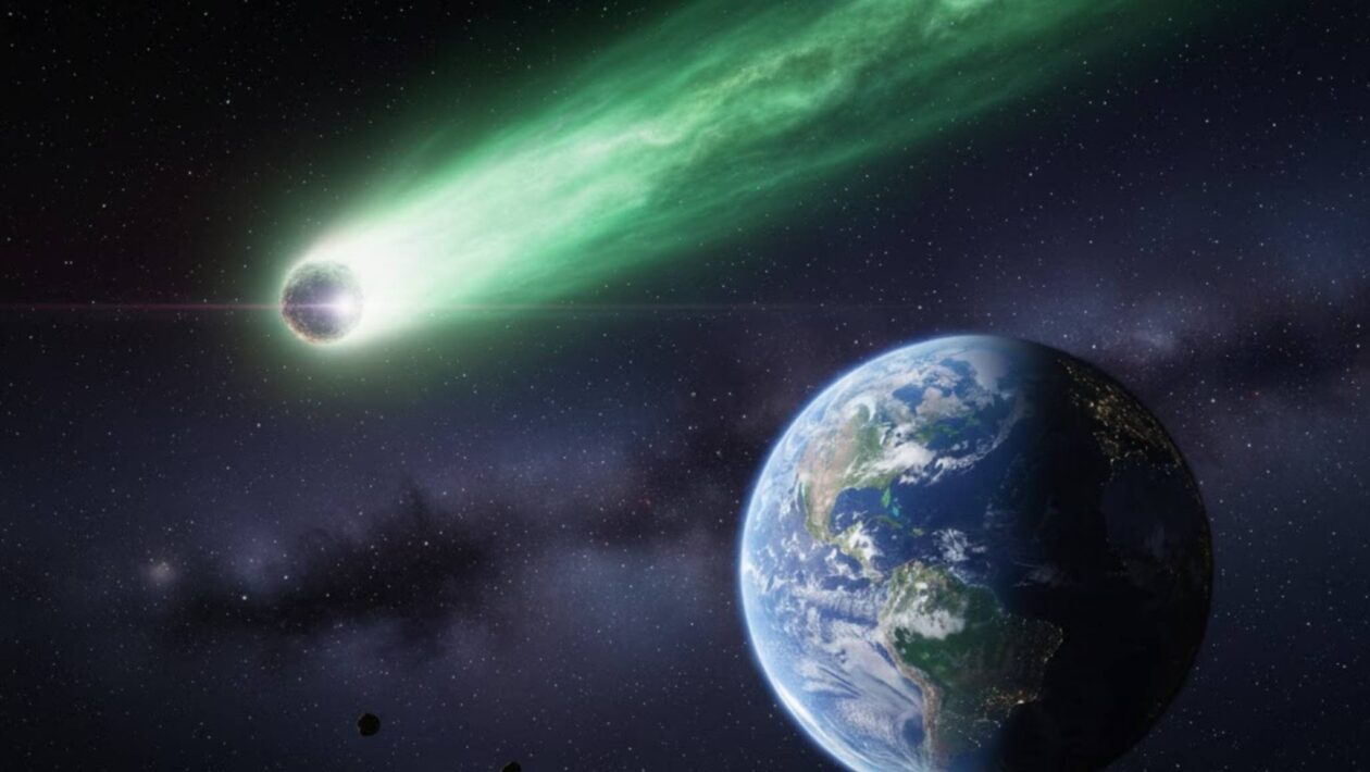 Cometa 3I/ATLAS se afasta da Terra após passagem histórica (Imagem: Fala Ciência via Gemini)