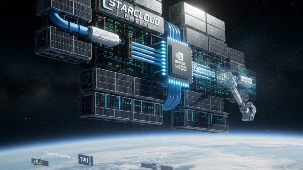 Starcloud inaugura era dos data centers orbitais eficientes (Imagem: Gerada por IA/ Gemini)