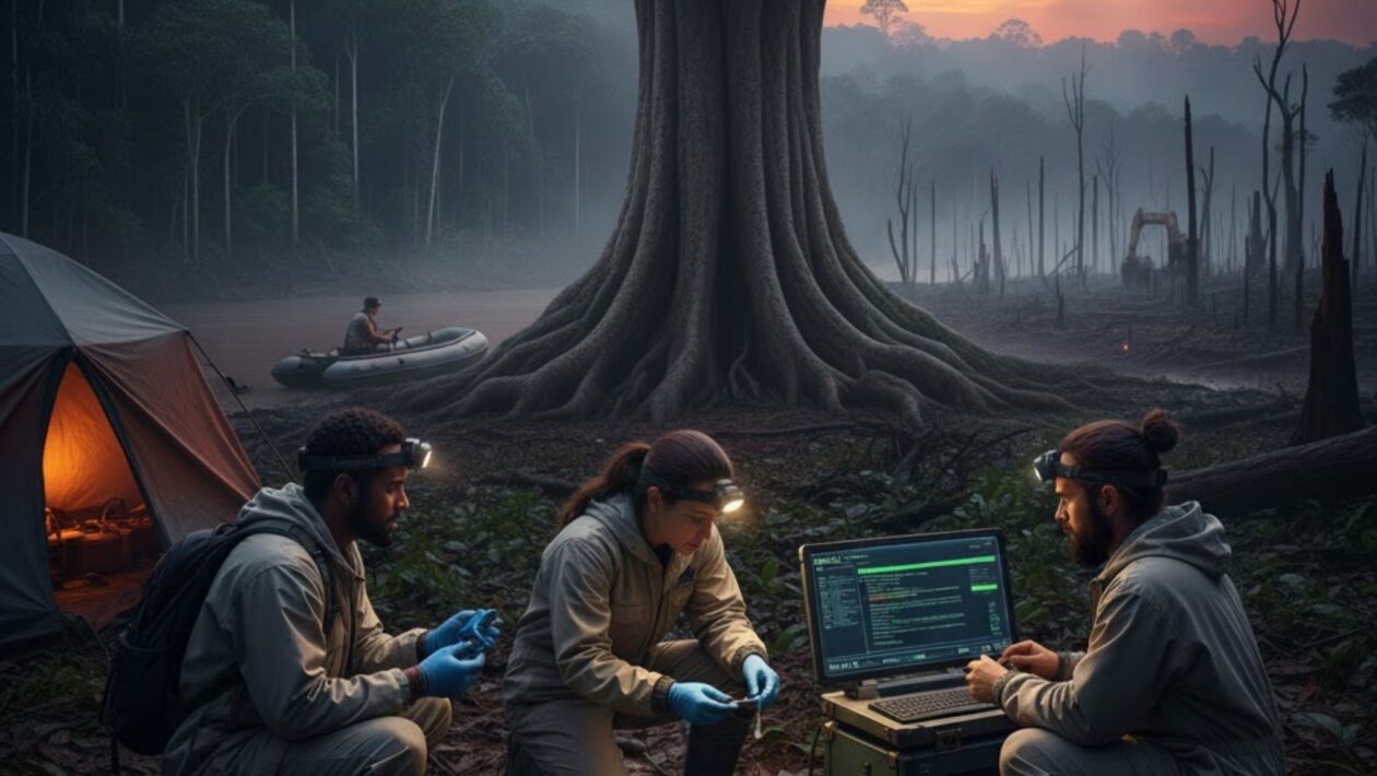Amazônia corre contra o tempo para revelar espécies antes que sumam. (Imagem: Gerada por IA/ Gemini)