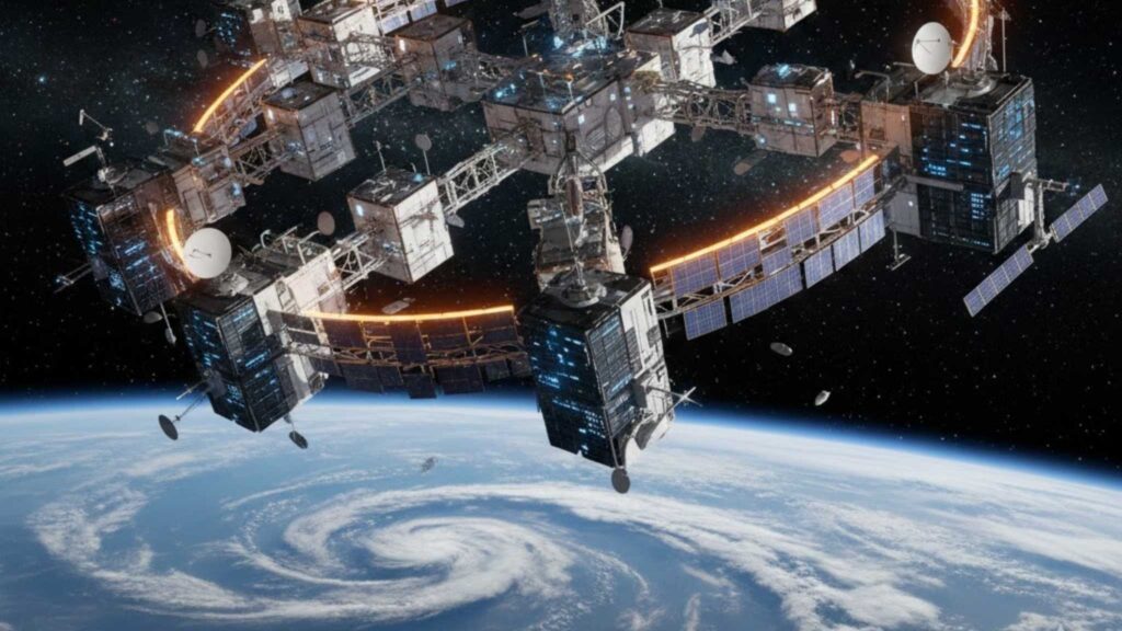 Computação orbital pode redefinir o futuro da inteligência artificial (Imagem: Fala Ciência via Gemini)