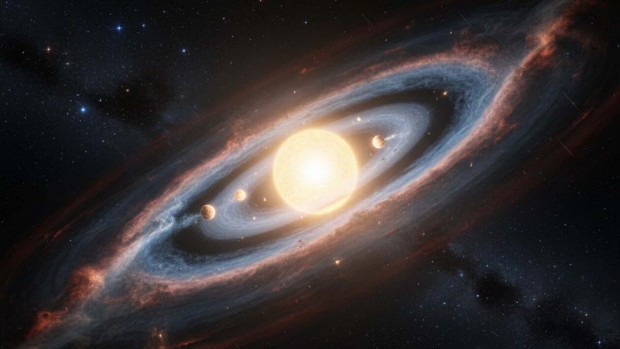 Imagens revelam 51 exoplanetas em formação e discos de poeira (Imagem: Gerada por IA/ Gemini)