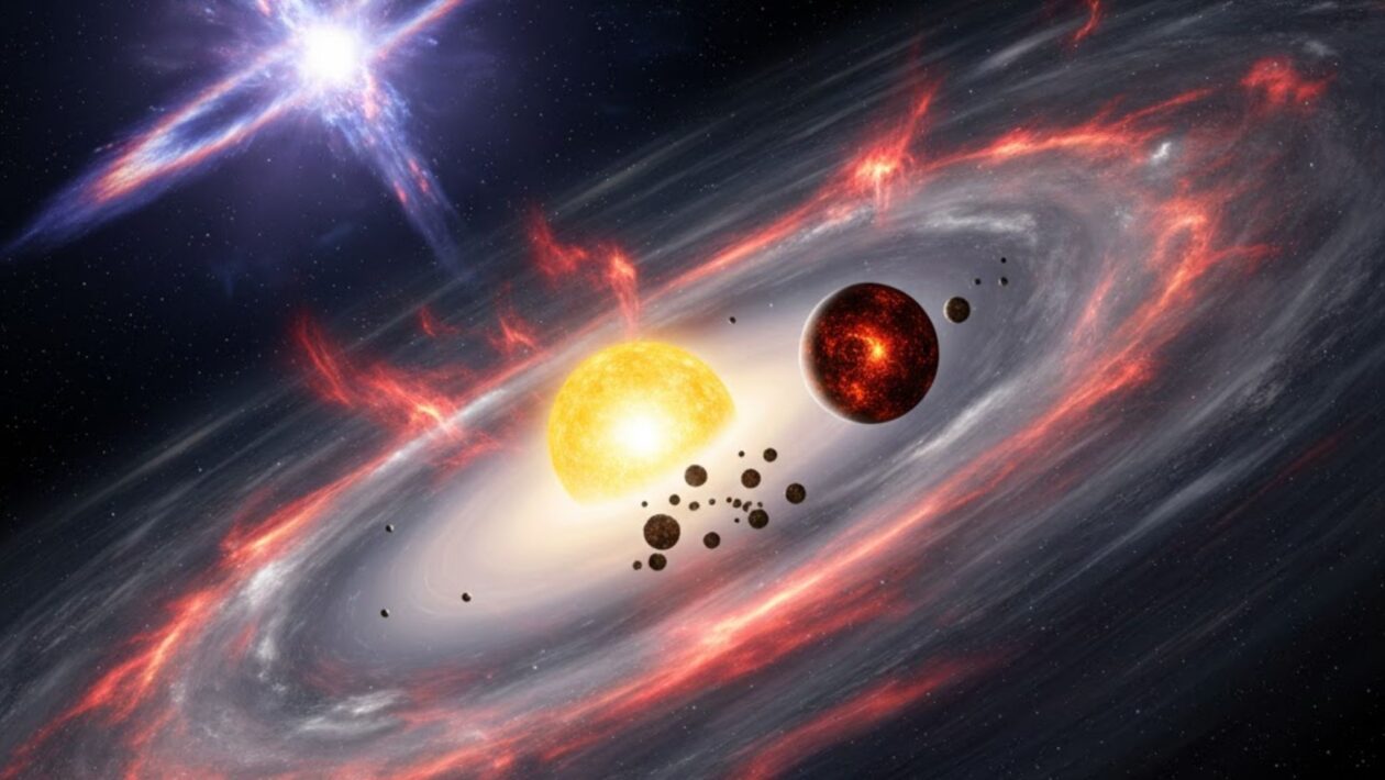 Supernovas próximas podem gerar planetas rochosos como a Terra (Imagem: Fala Ciência via Gemini)