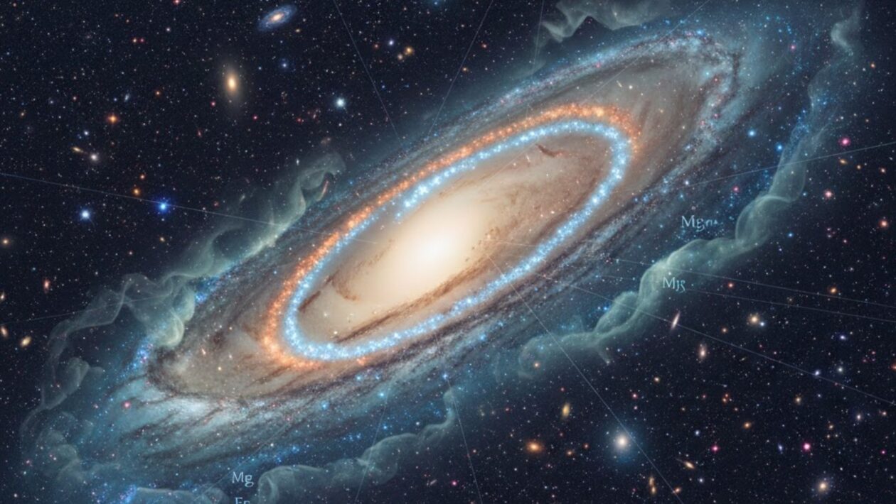 Fluxos de gás revelam a verdadeira origem química da Via Láctea (Imagem: Gerada por IA/ Gemini)