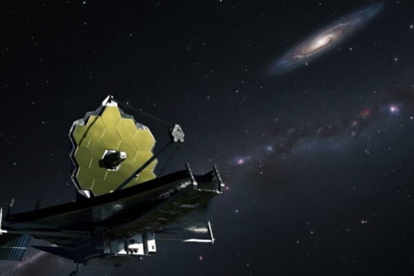 Galáxias alongadas vistas pelo James Webb podem revelar a matéria escura (Imagem: Fala Ciência via Gemini)