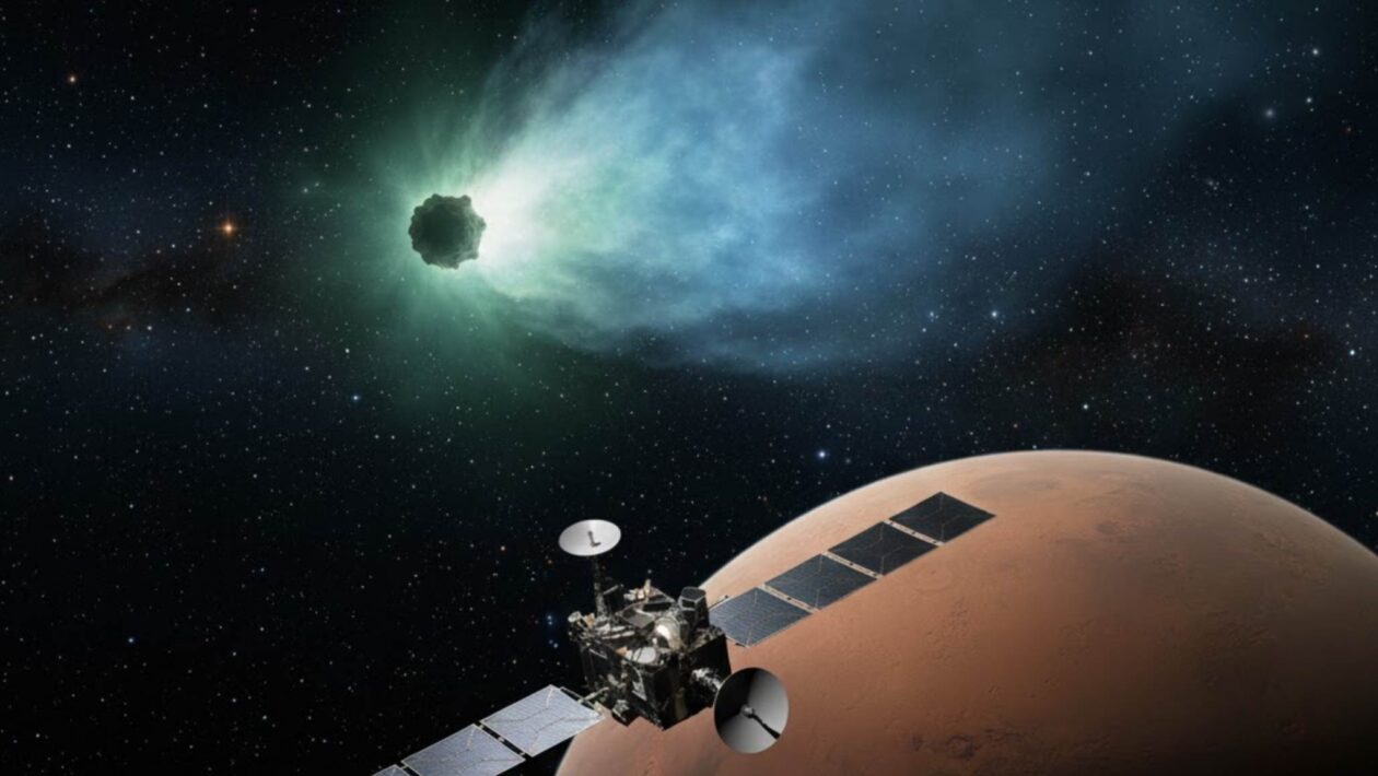 MAVEN detecta hidrogênio no cometa interestelar 3I/ATLAS (Imagem: Gerada por IA/ Gemini)