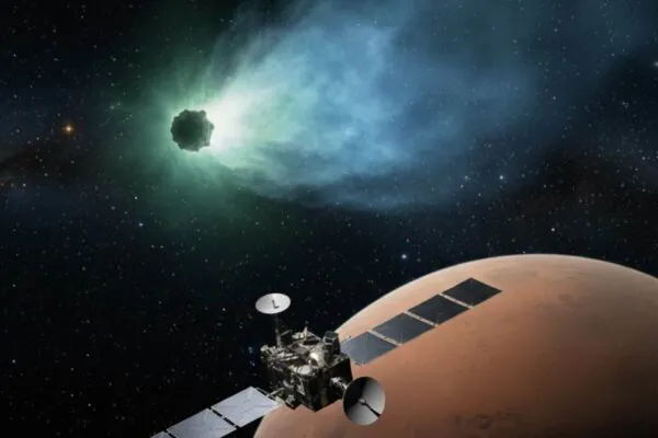 MAVEN detecta hidrogênio no cometa interestelar 3I/ATLAS (Imagem: Gerada por IA/ Gemini)