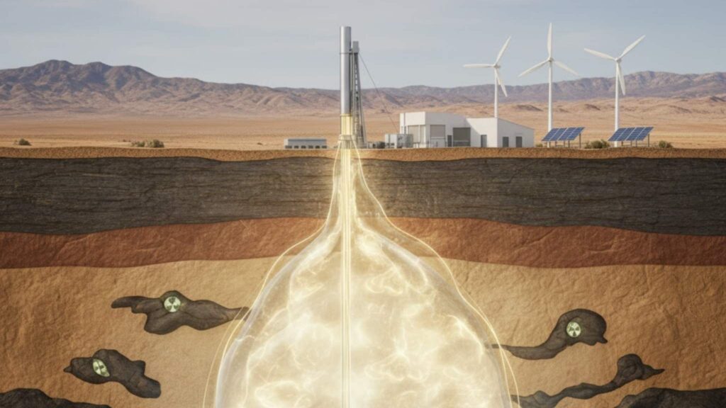 Rochas profundas podem gerar energia limpa por milhares de anos (Imagem: Fala Ciência via Gemini)