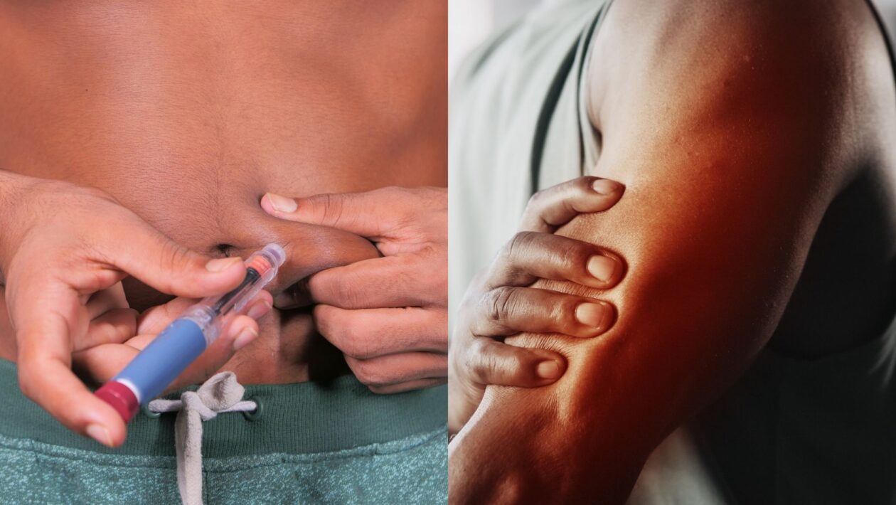 Injeções para emagrecer podem causar perda de massa magra. (Foto: Towfiqu Barbhuiya e YuriArcurs via Canva)