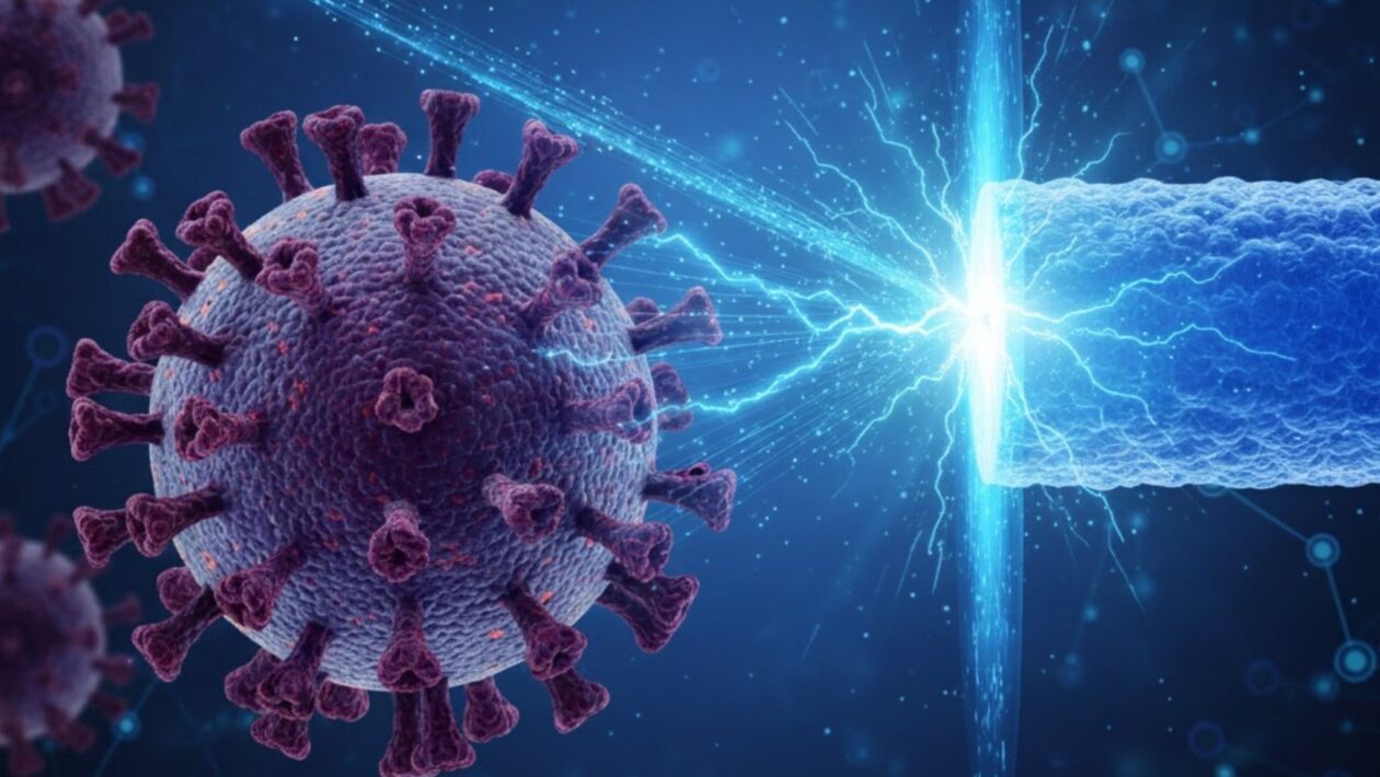 Inteligência artificial revela ponto fraco oculto dos vírus. (Foto: Fala Ciência via Gemini)
