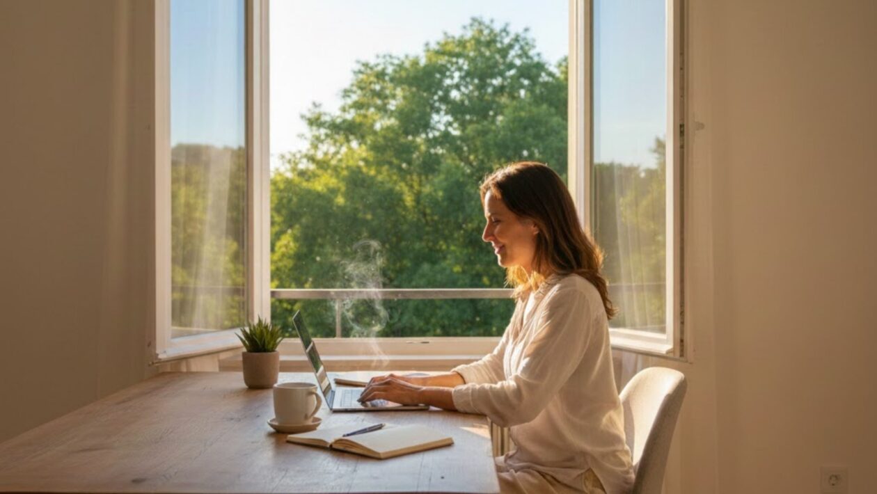 A luz natural em casa pode aumentar sua energia e clareza mental (Imagem: Gerada por IA/ Gemini)