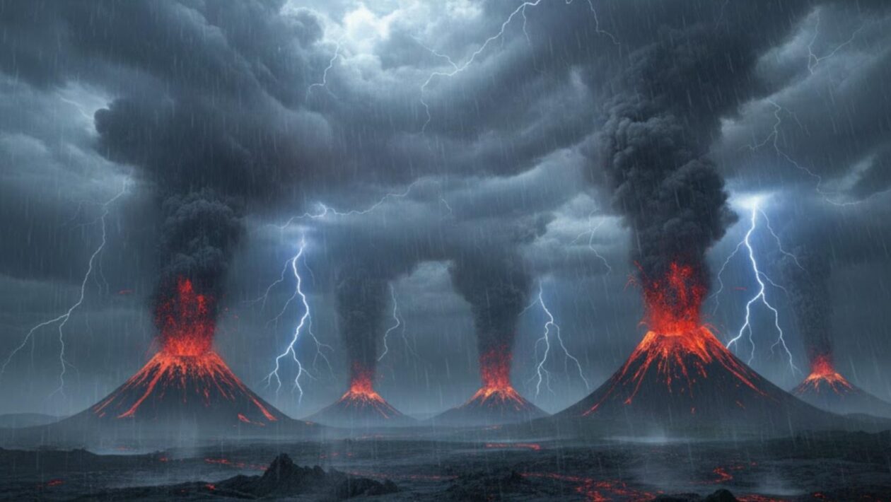 Atmosfera primitiva da Terra pode ter produzido moléculas da vida (Imagem: Gerada por IA/ Gemini)