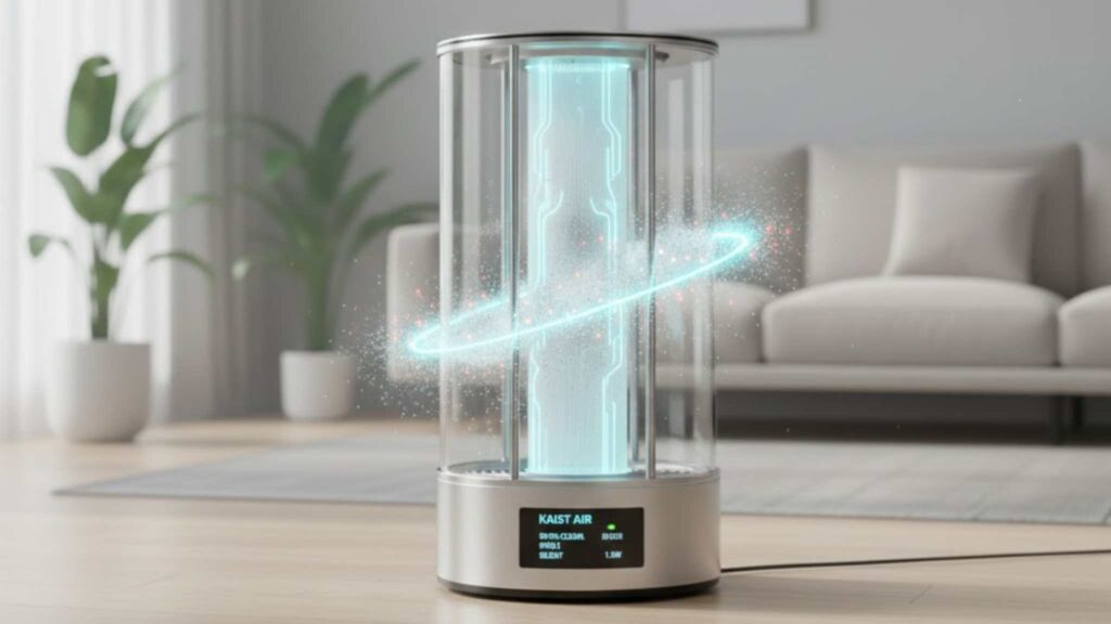 Purificador inovador limpa ar sem filtros e com baixo consumo energético (Imagem: Gerada por IA/ Gemini)