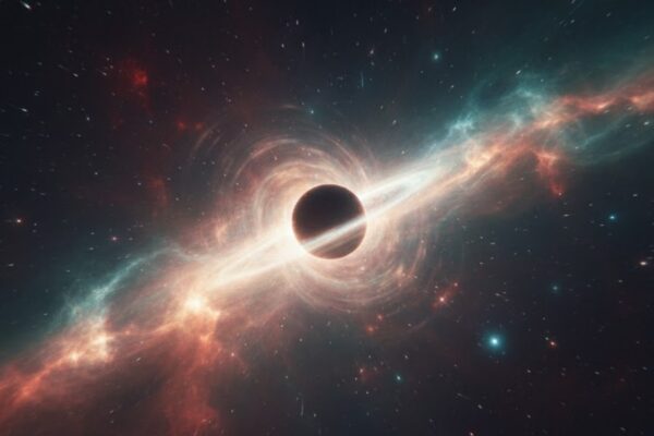 Onda gravitacional misteriosa pode revelar buracos negros primordiais. (Imagem: Gerada por IA/ Gemini)