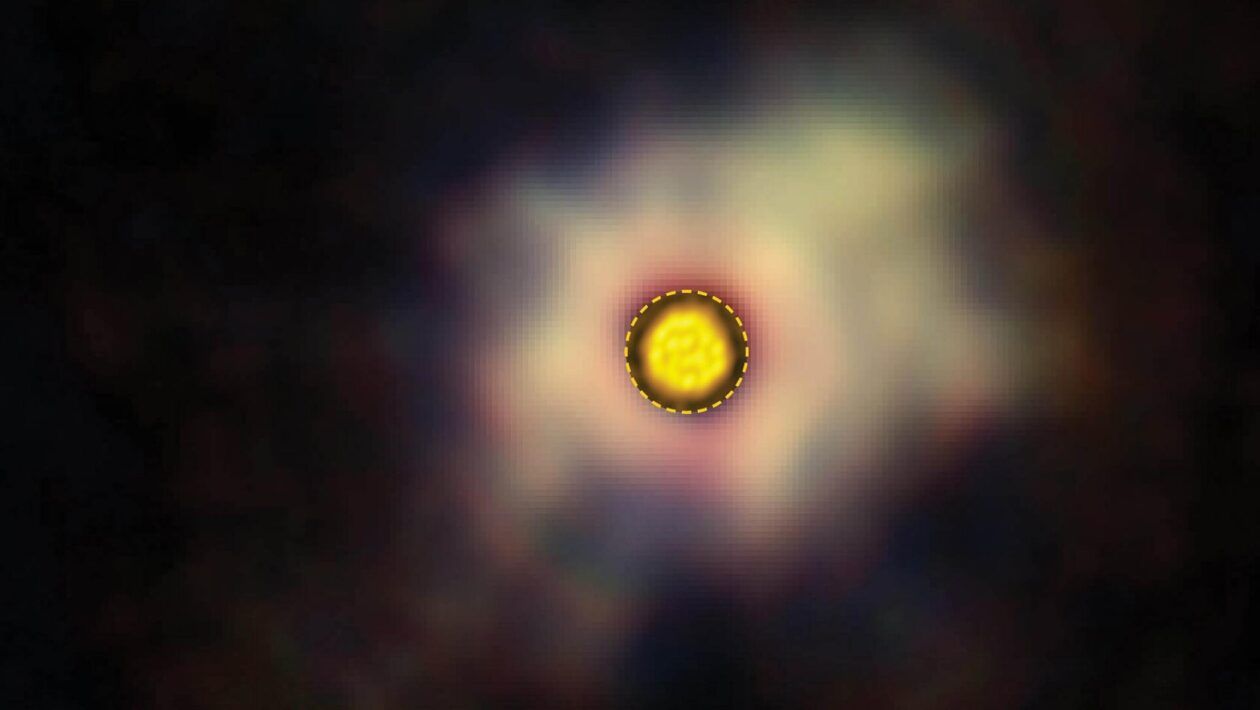 Ventos estelares de R Doradus revelam mistérios da vida cósmica (Imagem: ESO/T. Schirmer/T. Khouri; ALMA (ESO/NAOJ/NRAO))