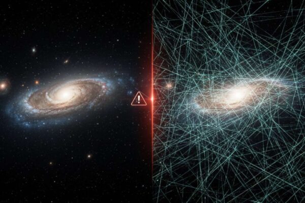 Satélites em excesso podem arruinar 96% das imagens do espaço (Imagem: Gerada por IA/ Gemini)